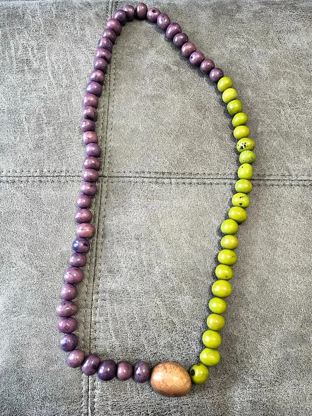 Purple & Green Boho Statement Necklace